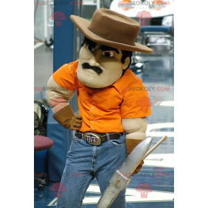 Mascot mustached miner - Redbrokoly.com