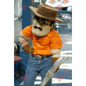 Mascot mustached miner - Redbrokoly.com