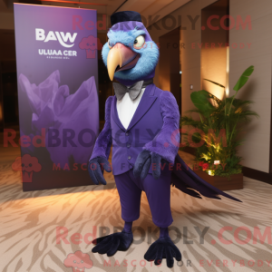Lavendel ara maskot kostume...