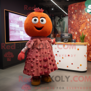 Rust hindbær maskot kostume...
