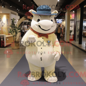 Cream Rhinoceros maskot...