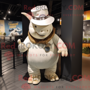 Cream Rhinoceros mascot...