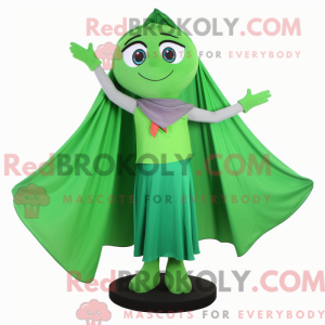 Green Trapeze Artist mascot...