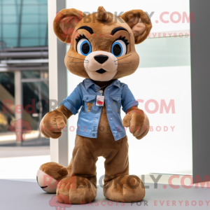 Bruin Puma-mascottekostuum...