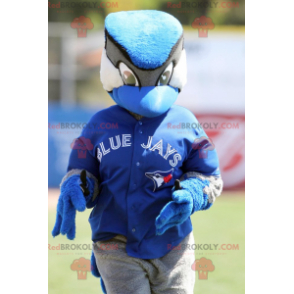 Black and white blue jay bird mascot - Redbrokoly.com