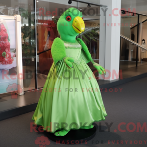 Grøn papegøje maskot...