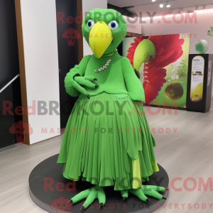 Grøn papegøje maskot...