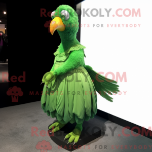 Green Parrot mascot costume...