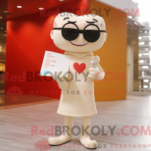 Cream Love Letter mascot...