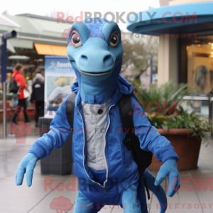 Blå Coelophysis maskot...