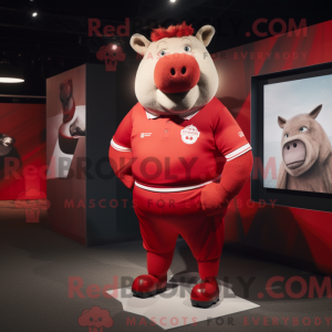 Red Sow-maskotdraktfigur...
