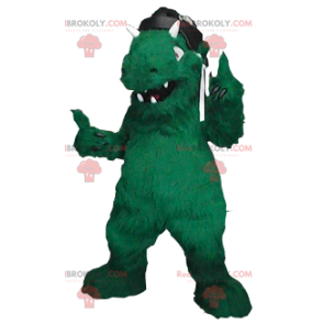 Grøn dinosaur monster maskot - Redbrokoly.com