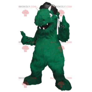 Mascotte de monstre de dinosaure vert - Redbrokoly.com