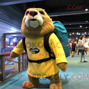 Gold Sea Lion mascot...