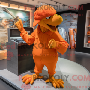 Orange Dodo Bird maskot...