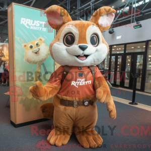 Rust Flying Squirrel mascot...