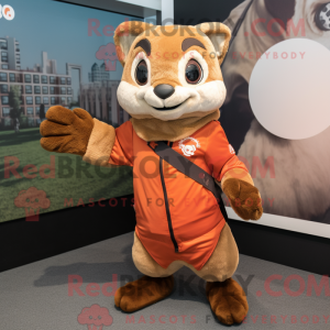Rust Flying Squirrel mascot...