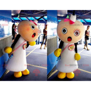Mascote de vela branca assustado - Redbrokoly.com