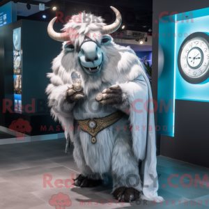 Sølv Buffalo maskot kostume...