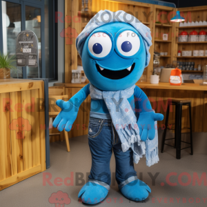 Blue Pho mascot costume...