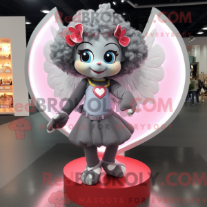 Gray Cupid mascot costume...