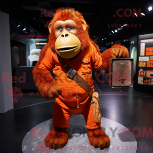 Orange Orangutan mascot...