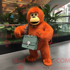 Orange Orangutan mascot...