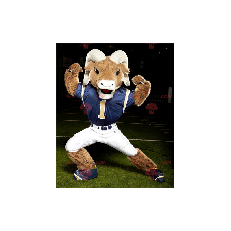 Brown and white ram mascot - Redbrokoly.com