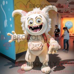 Crème Demon-mascottekostuum...