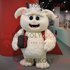 Crème Demon-mascottekostuum...