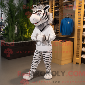 Mascotte de zèbre blanc...