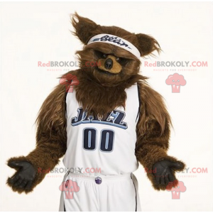 Brown bear mascot all hairy - Redbrokoly.com