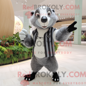Gray Badger mascot costume...