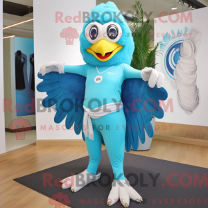 Cyan Eagle Maskottchen...