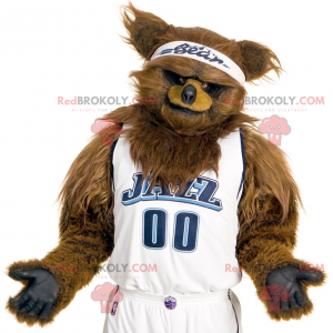 Brown bear mascot all hairy - Redbrokoly.com