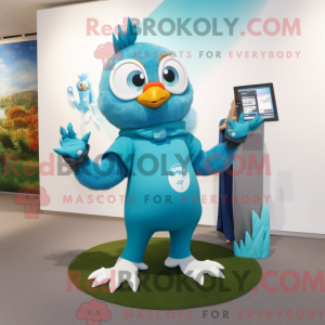 Postava maskota azurového...