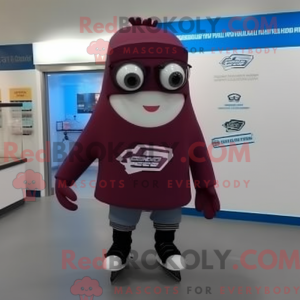Maroon Pair Of Ice Skates...