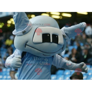 Blue alien mascot - Redbrokoly.com