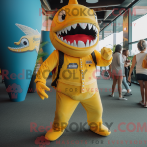 Gul Megalodon maskot...