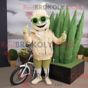 Cream Asparges maskot...