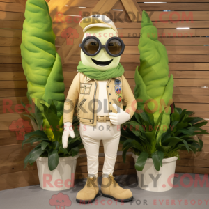 Cream Asparges maskot...