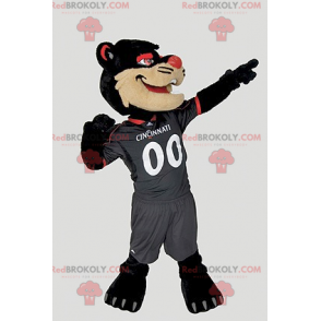 Black beige and red cat mascot - Redbrokoly.com