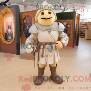 Tan Medieval Knight maskot...