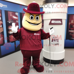Maroon Golf Bag maskot...