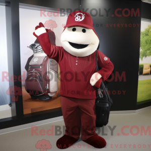 Maroon Golf Bag máscara de...