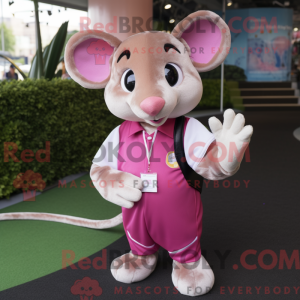 Pink Dormouse mascot...