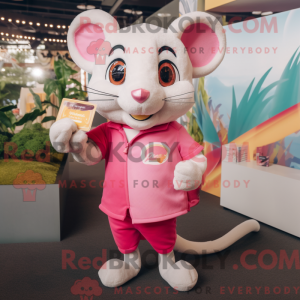 Pink Dormouse maskot...