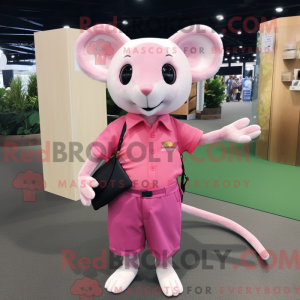 Pink Dormouse maskot...