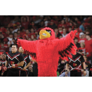 Mascota águila roja negra y amarilla - Redbrokoly.com