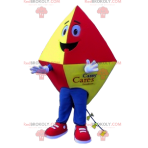 Red yellow and blue kite mascot - Redbrokoly.com